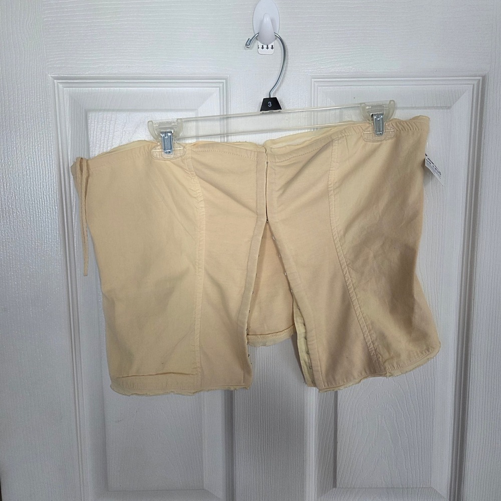 Free People NEW L Butter Yellow Cotton Strapless Corset Boho‎ Ren Faire Festival